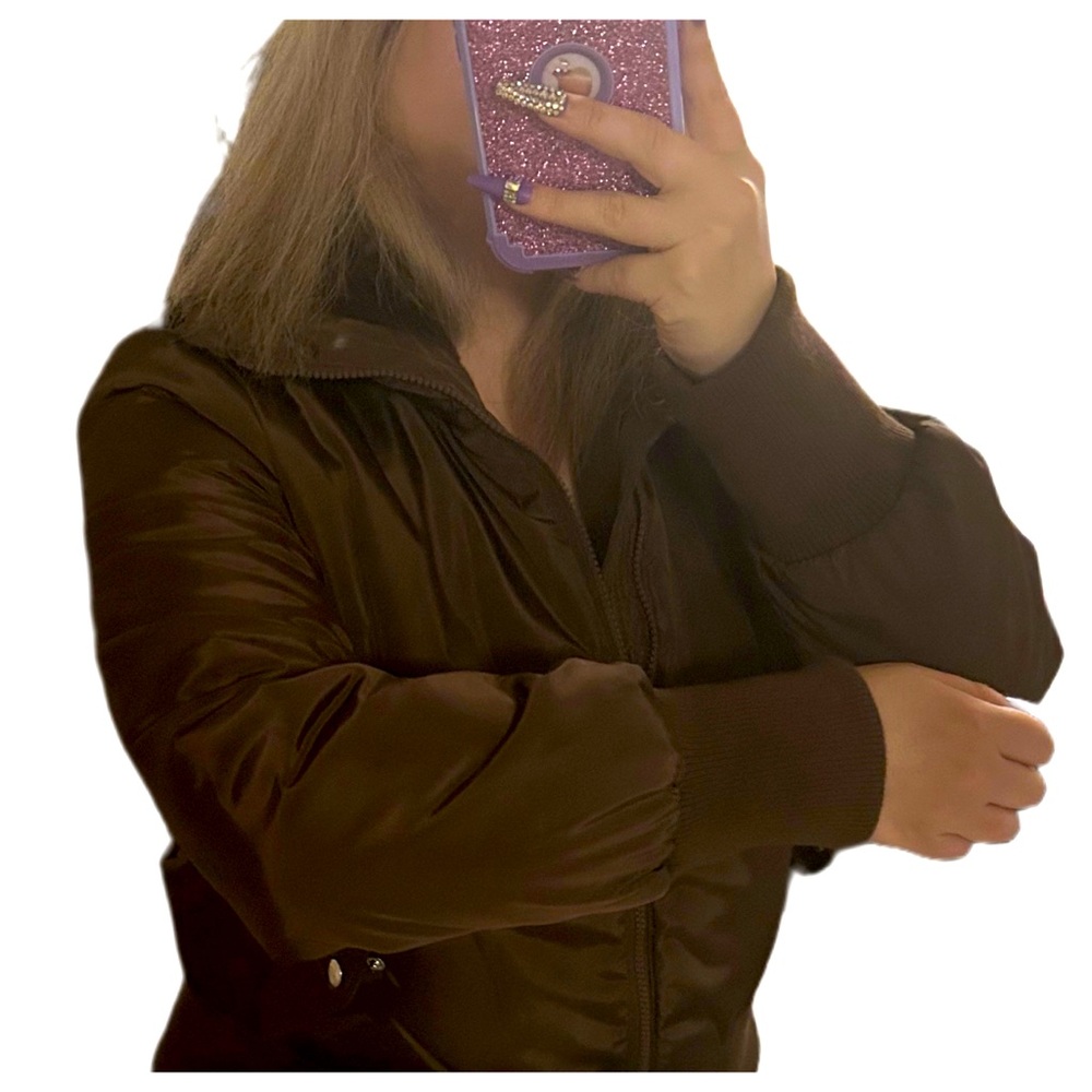 Women’s Chocolate Brown Bomber Puffer Jacket NEW WITH TAGS - Picture 15 of 16